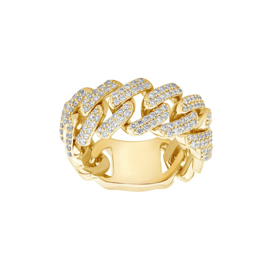 Anillo Oro Amarillo y Diamantes