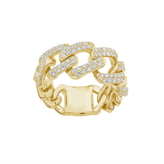 Anillo Oro Amarillo y Diamantes