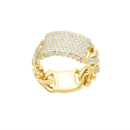 Anillo Oro Amarillo y Diamantes