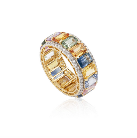 Anillo Multizafiros Rainbow