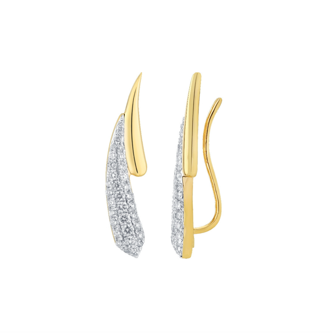 EarCuff Pavé Diamantes Oro Amarillo